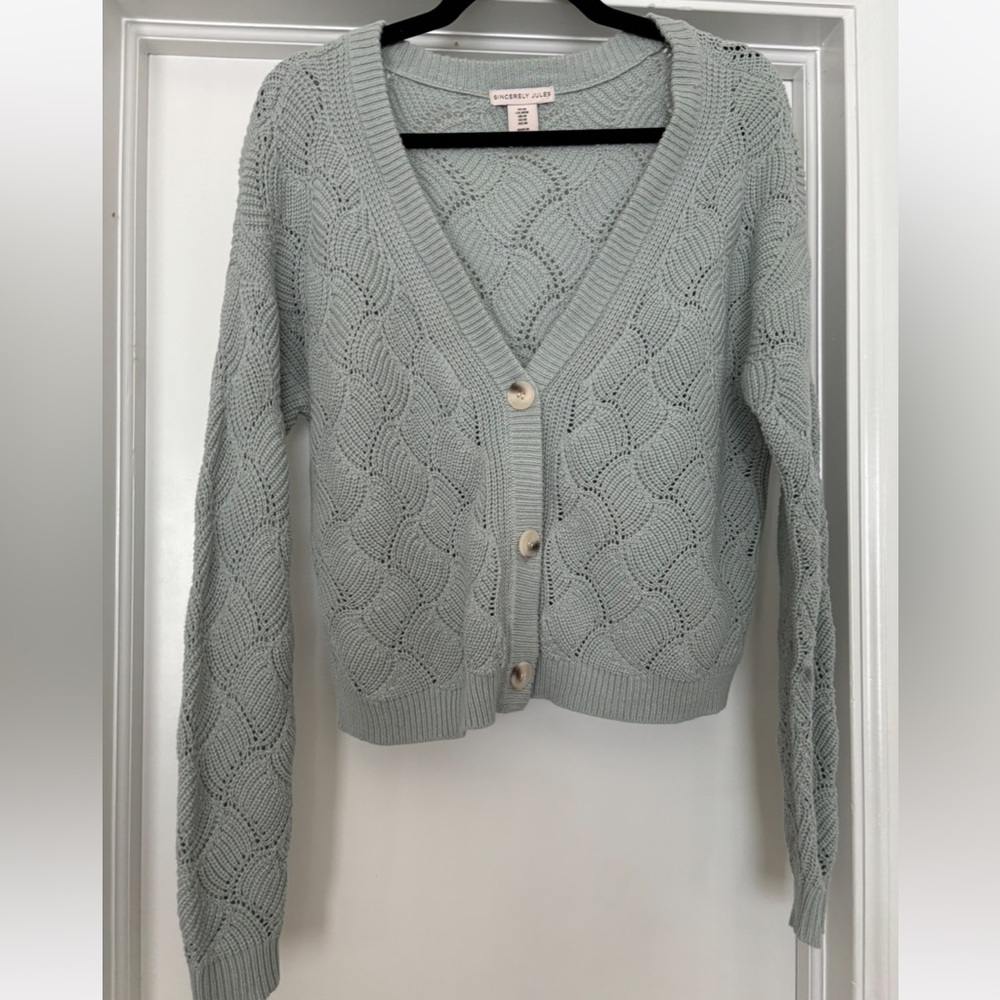 Sincerly Jules Pointelle Knit Cardigan